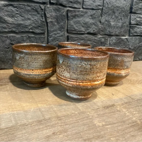 Vintage Pottery Wine Goblets - Picture 4 of 8
